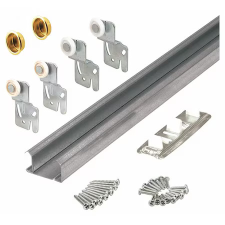 Primeline Tools 161792 Bypass Closet Track Kit, 60 In., 2-Door Hardware,