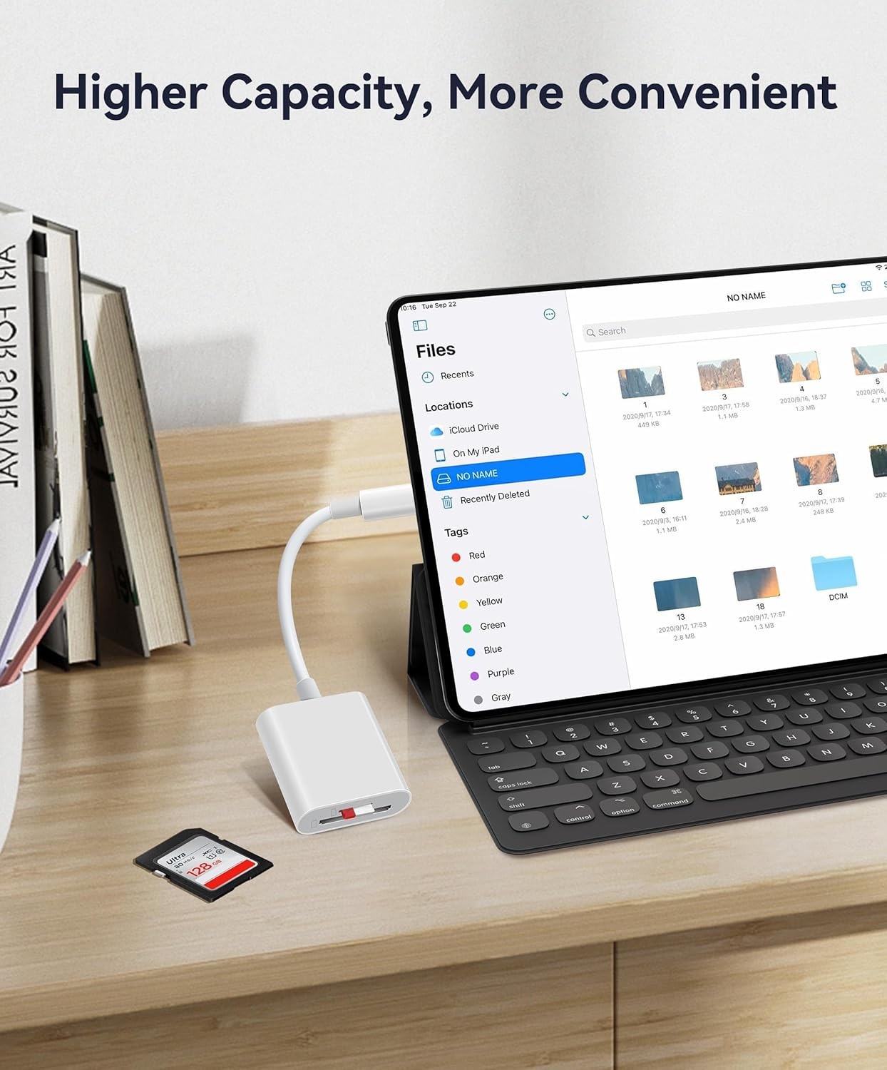USB-C SD Card Reader Dual Slot MicroSD iPhone 15 16 iPad Mac Adapter