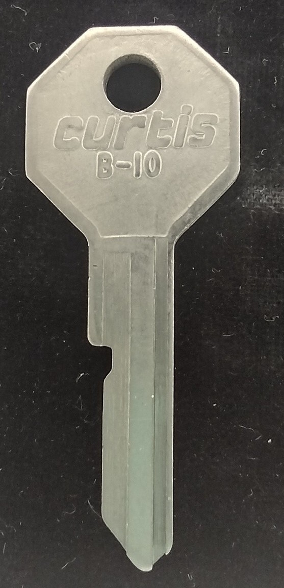 Blank Key Curtis B-10 Appx 2" Uncut New Old Stock Made In the United States