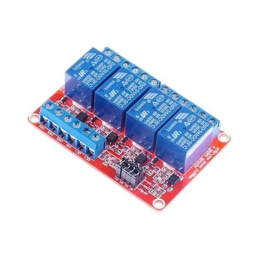 4CH 24V Relay Module OPTO-Isolated - High/Low Level Trigger 10A 250VAC for