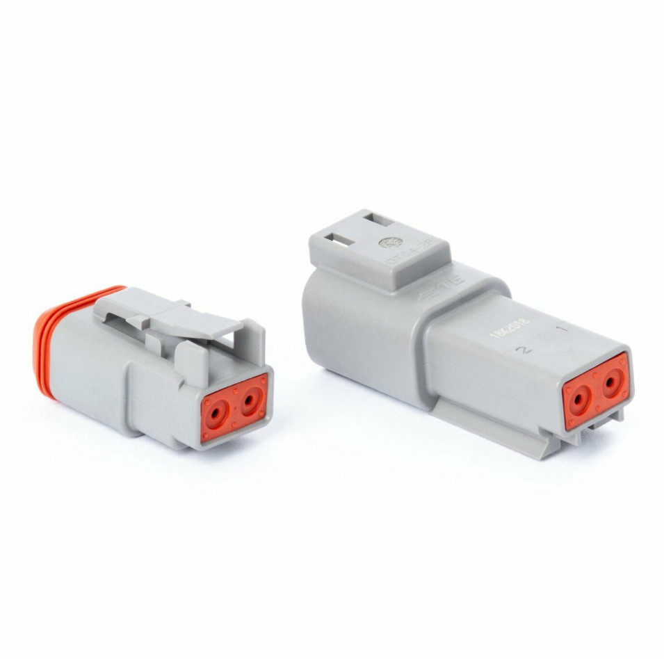 5-Pack Deutsch DT 2-Pin Connector Kits, 14-16 AWG Solid Contacts, USA Genuine