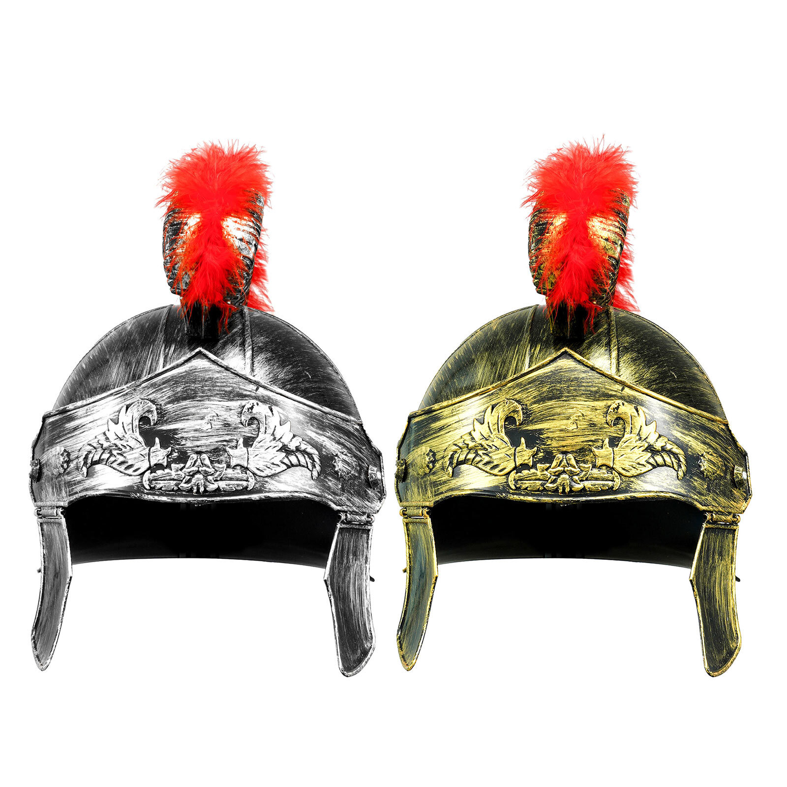 Kids Adult Roman Spartan Warrior Gladiator Soldier Helmet Hat with Crest Costume