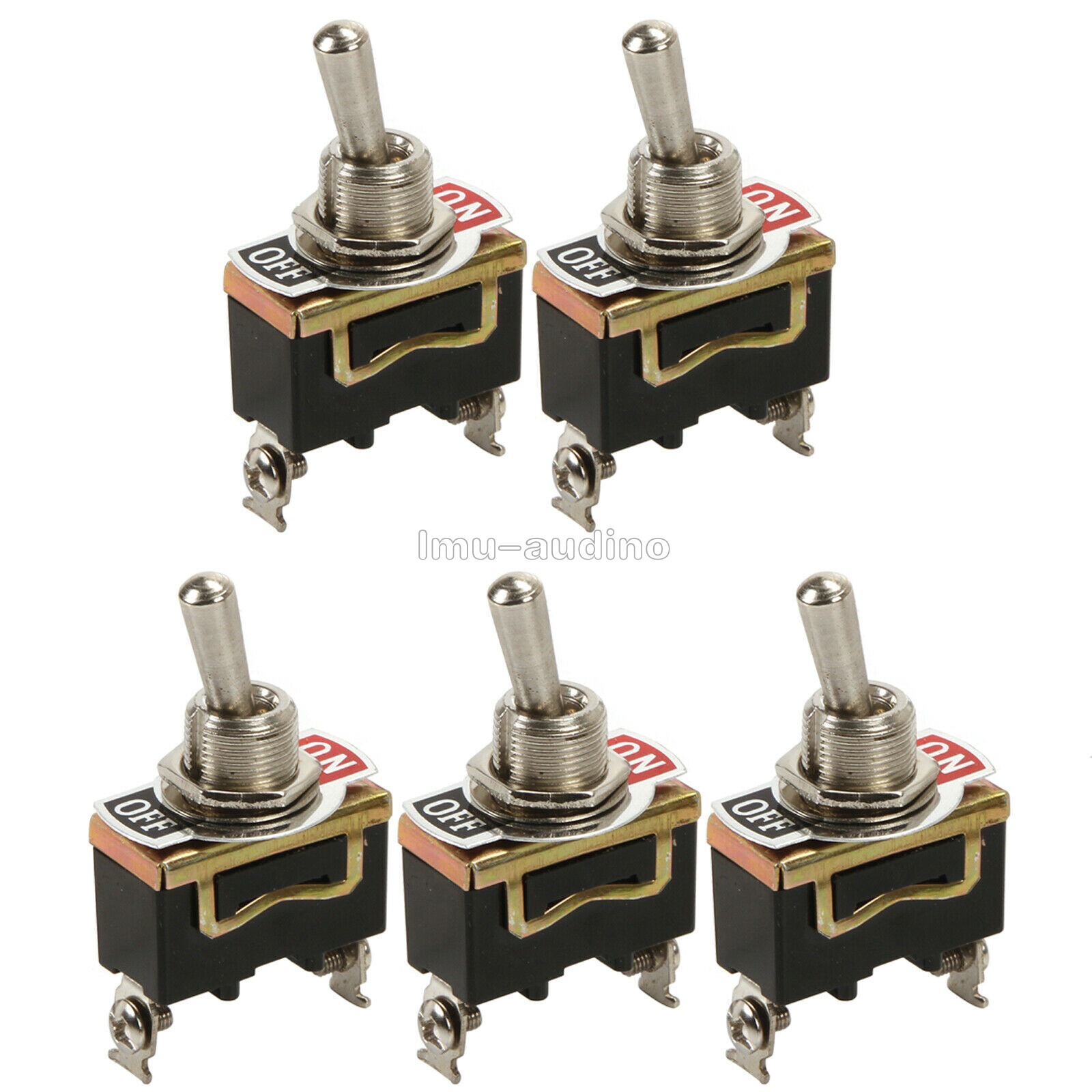 10pcs E-TEN1021 2-Pin Toggle Flick Switch SPST ON-OFF Car Dash Light Metal NEW-