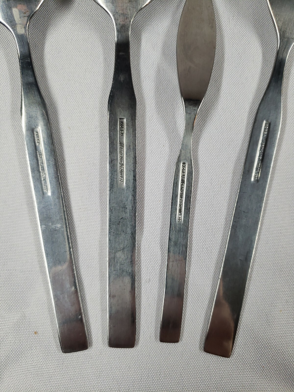 4pc NORTHLAND Spring Fever Stainless Serving Set Flatware Fork Spoons Knife