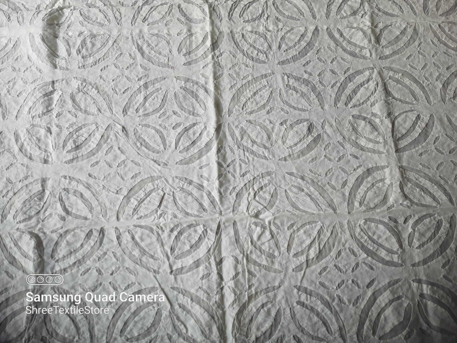 Organdy Cut-Worked Rectangle/Square/Round,Bedding Indian White Handmade Applique