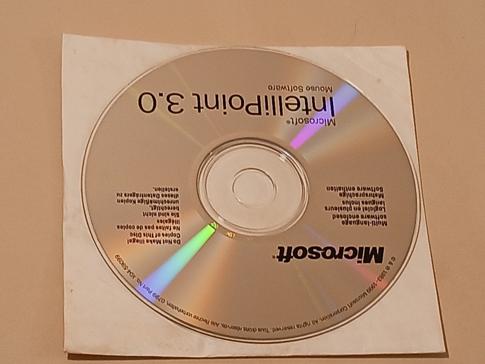 Microsoft IntelliPoint 3.0 Mouse Software CD-ROM 1983-1999 Vintage Rare
