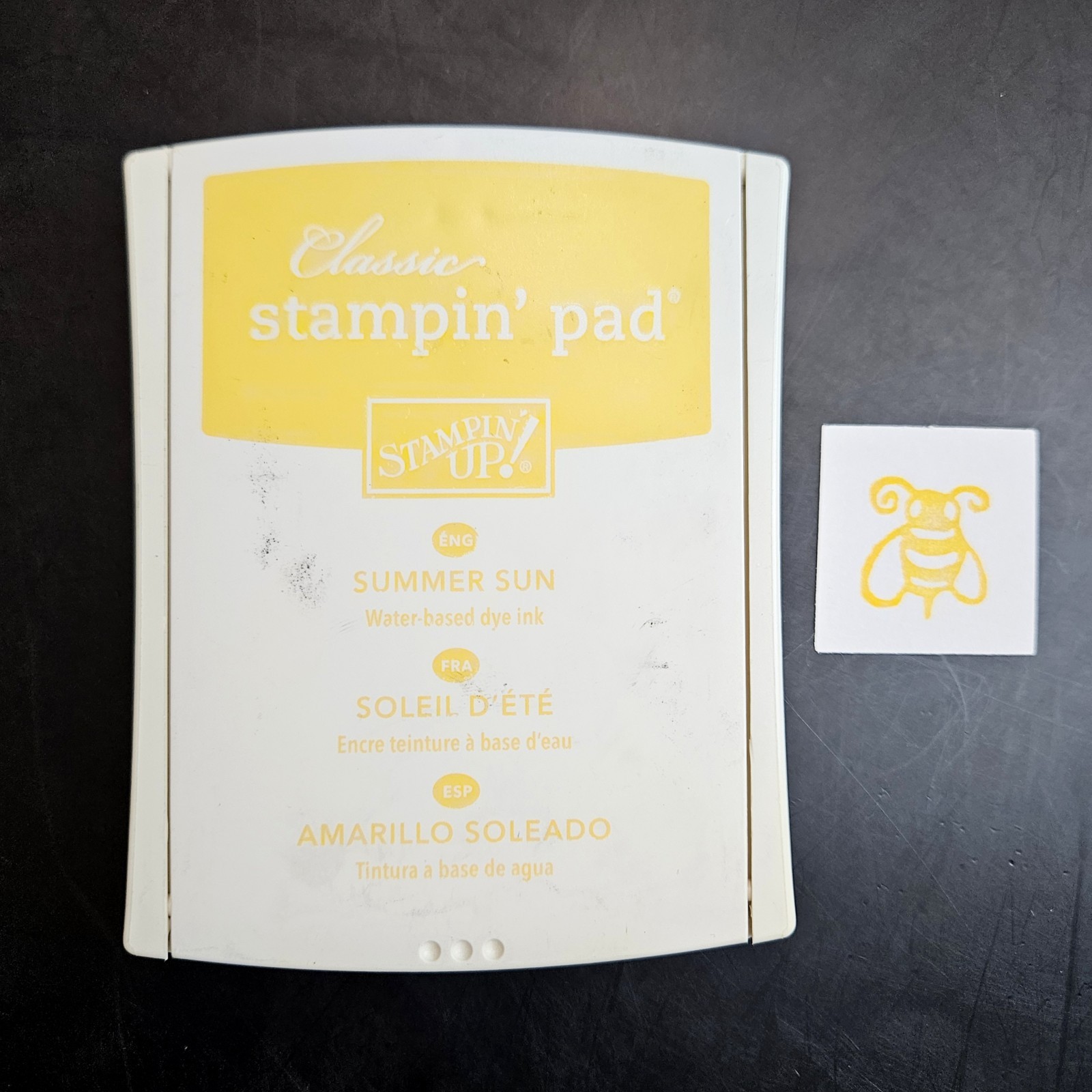 SUMMER SUM Stampin' Up! Classic Dye Ink Pad Bright Yellow gt4