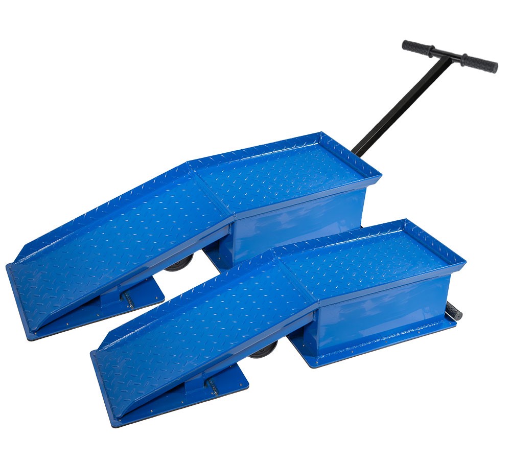 1 Pair 20 Ton HD Truck Service Ramp w/Diamond Tread for Repairs, Maintenance