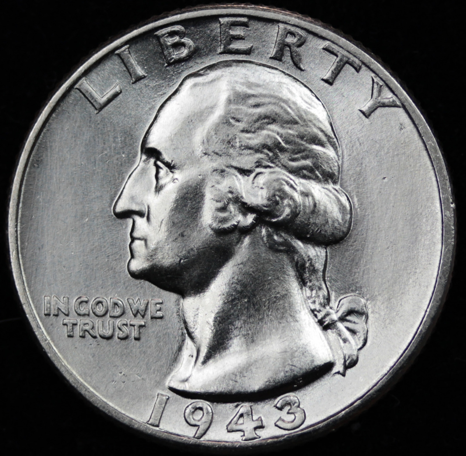 1943-p Washington Quarter.  B.U.  65774 (Inventory A)