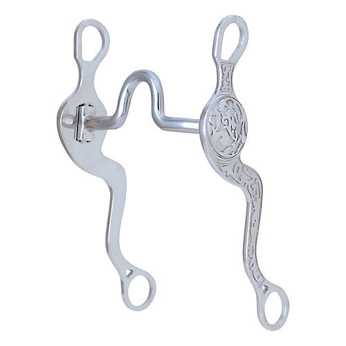 Myler Bits Myler Embossed Shank Narrow Med Port Bit 5in