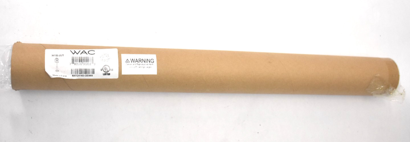 WAC Lighting H Track 18 Aluminum Line Voltage Track Head Extension White