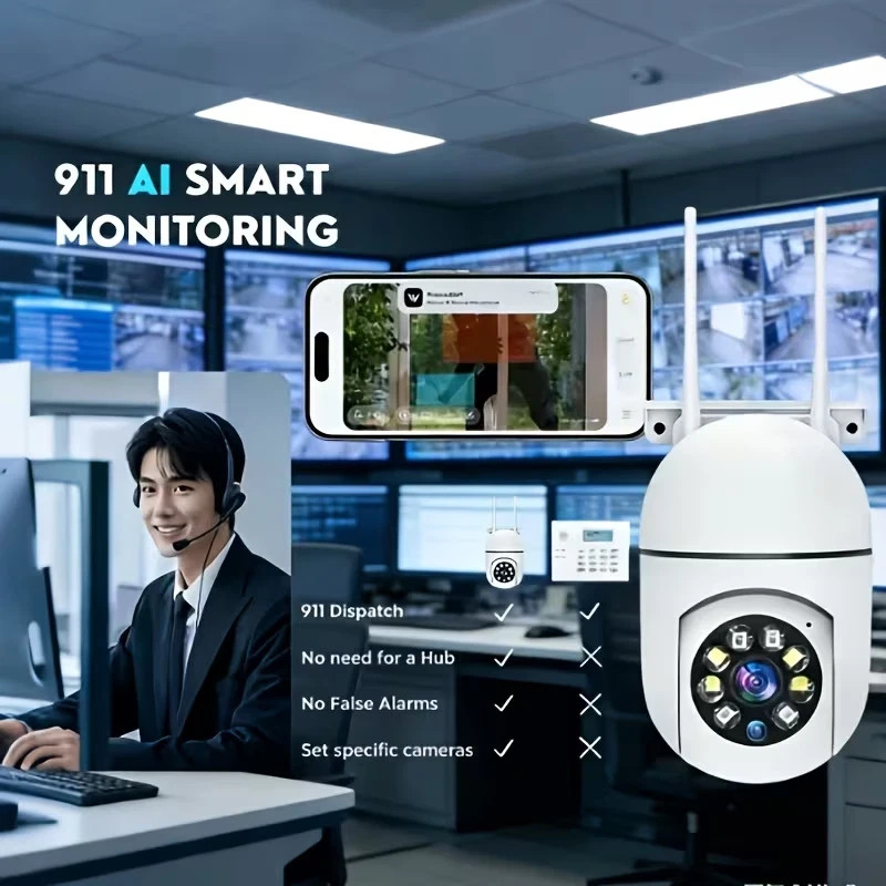 4-Pack Wireless 5G WiFi Security Camera System Smart Outdoor Night Vision 1080P