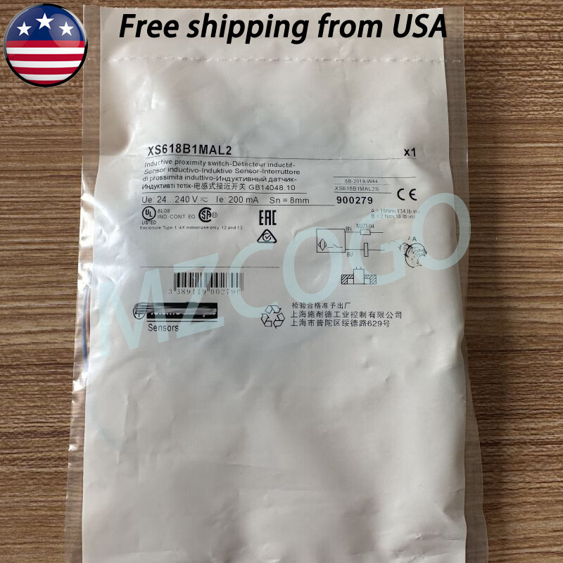 XS618B1MAL2 Inductive Proximity Switch Sensor Ue 24-240V Range 8mm Brand New