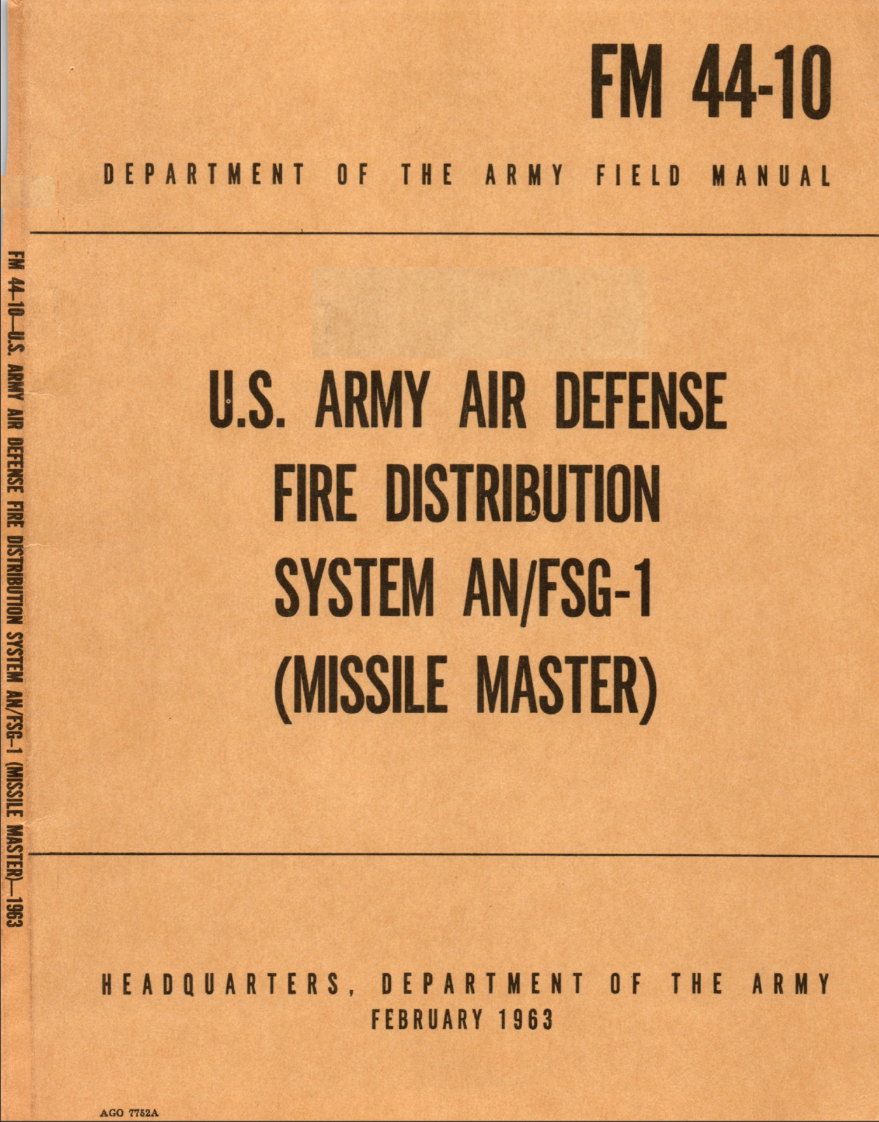 116 Page FM 44-10 1963 AN/FSG-1 MISSILE MASTER ADA Nike Hawk Manual on Data CD
