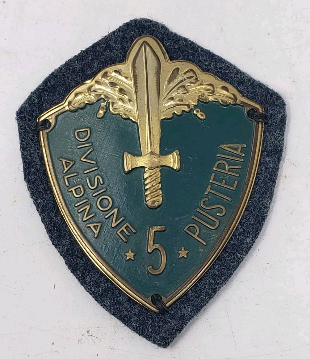 WWII Italian Army Alpine Division Metal Shield Pusteria