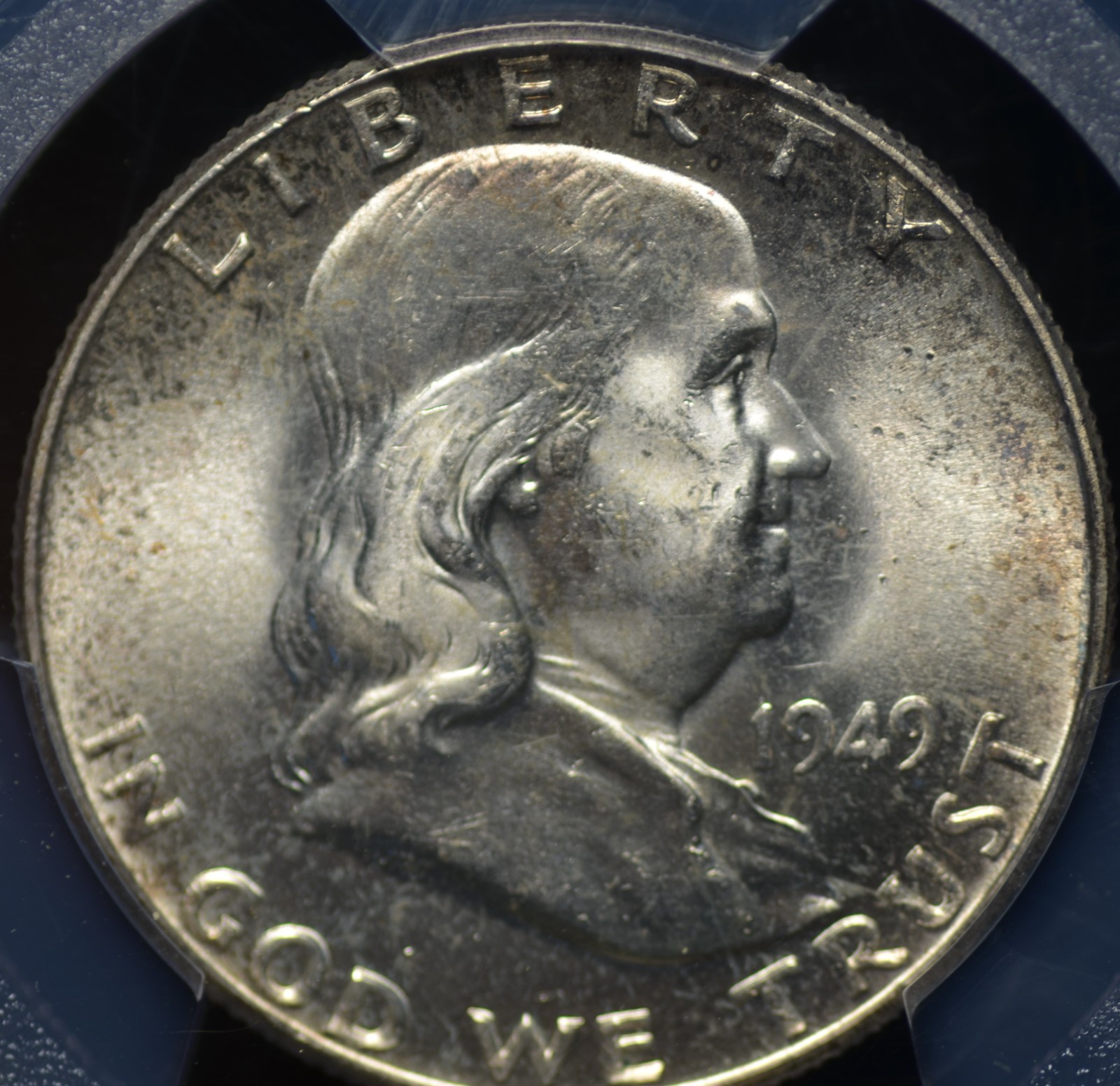 1949  FRANKLIN HALF DOLLAR PCGS MS 64 FULL BELL LINES FULLY STRUCK, LUSTROUS