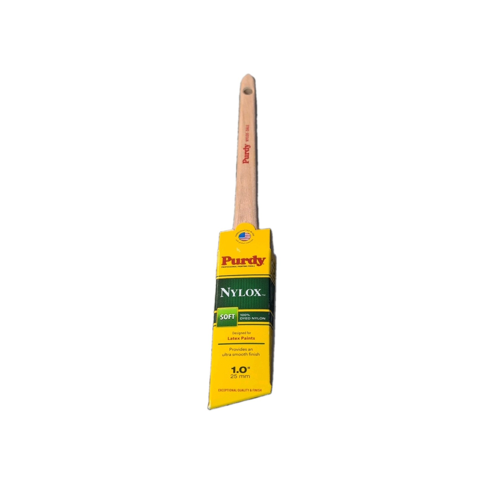 Purdy Nylox Dale 144080210 Angular Trim Brush, 1 in W, 1-15/16 in L Bristle, Nyl