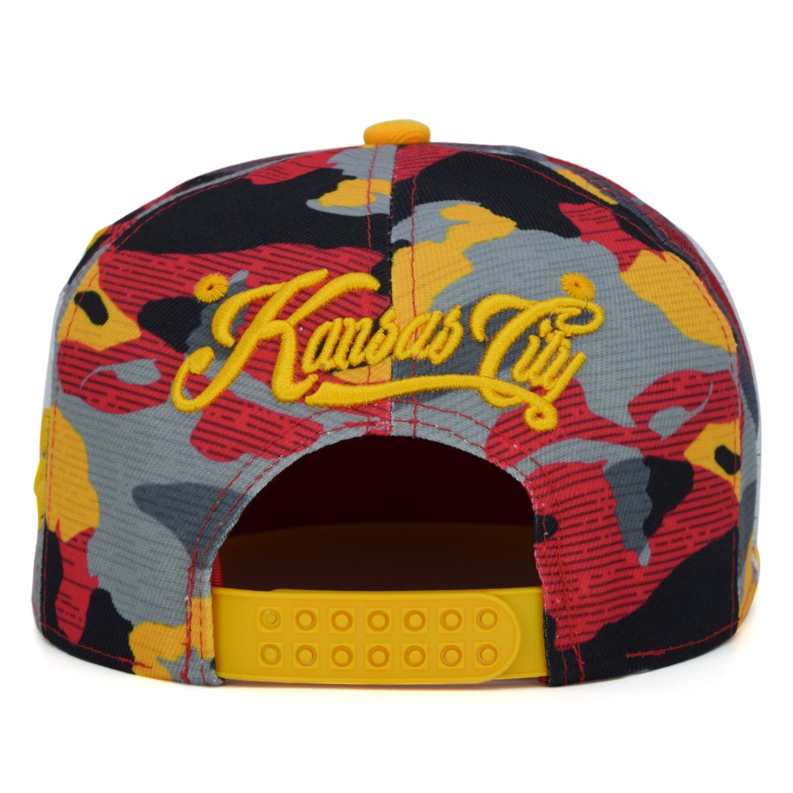Kansas City New Graffiti Name Football KC Helmet Red Camo SnapBack Hat Cap