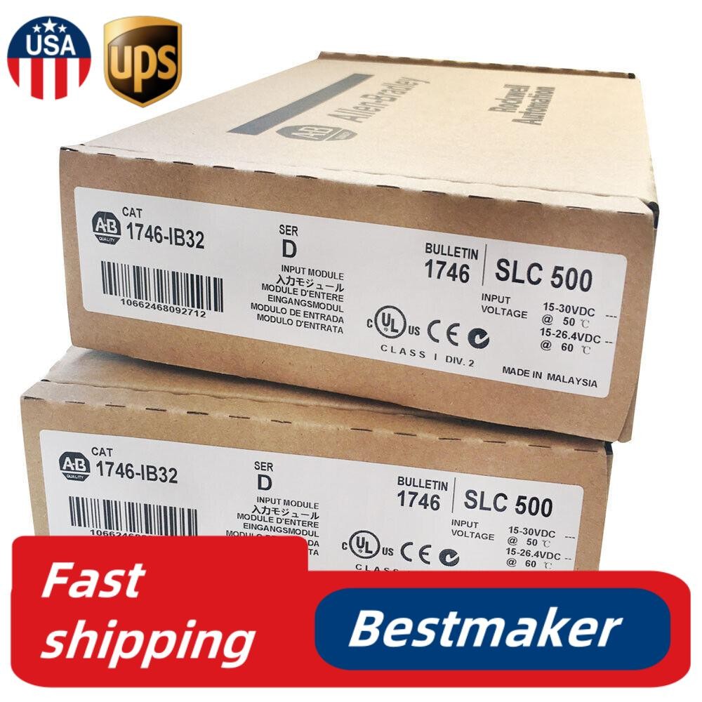 Factory Sealed Allen-Bradley AB 1746-IB32 SER D SLC500 PLC Input Module New