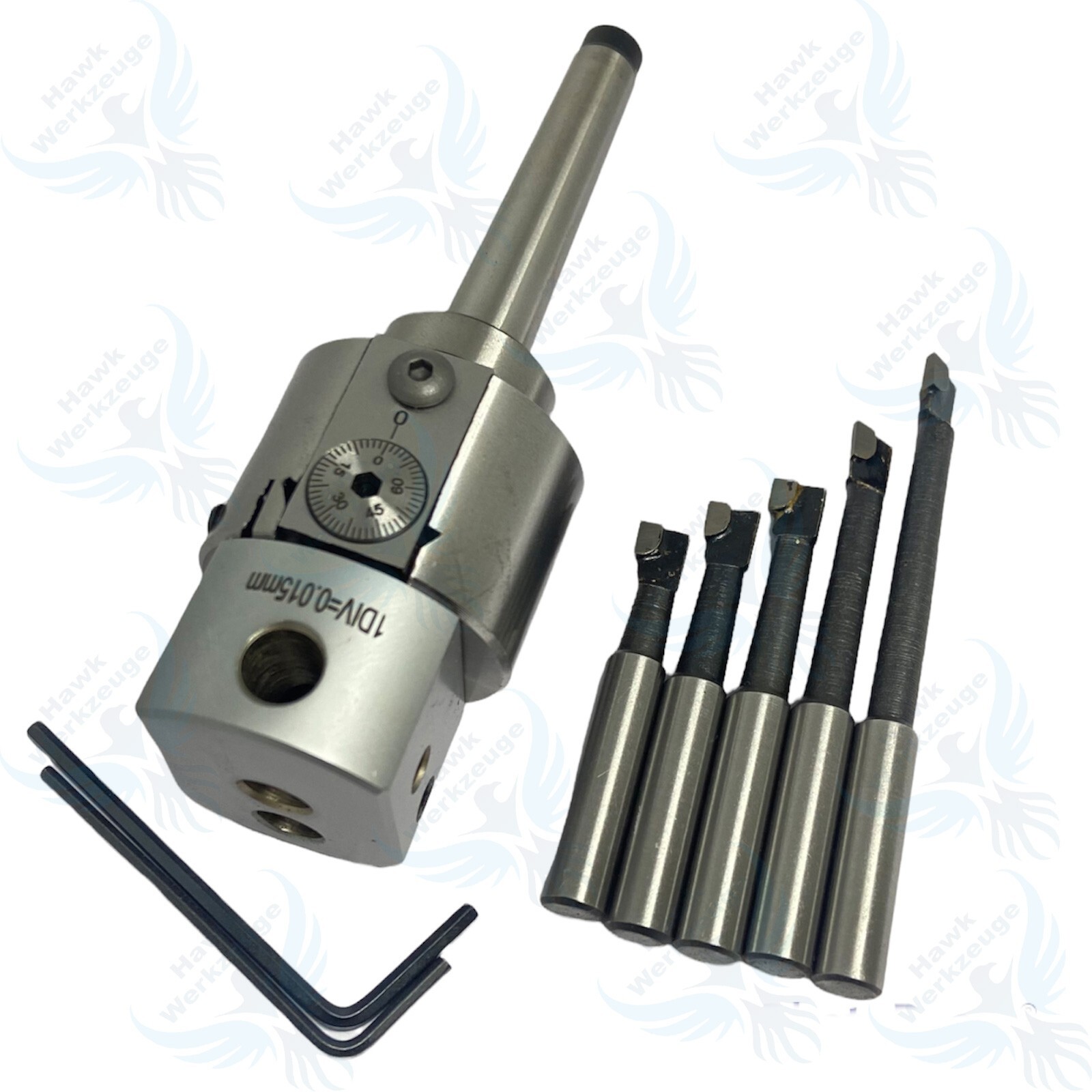 PRECISION 1.5'' ADJUSTABLE BORING HEAD WITH MT1 Shank