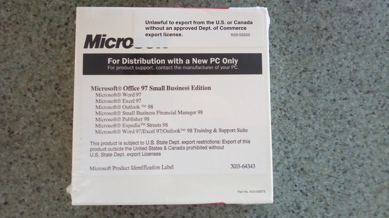 Microsoft Office 97 SMALL BUSINESS EDITION - 4 disc set. Sealed  with COA