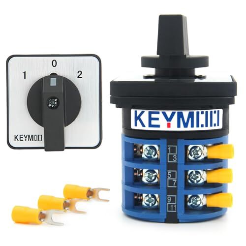 40A Rotary Changeover Switch 660V 3 Position 3 Phase 12 Terminals 2-Way 3NO 3...