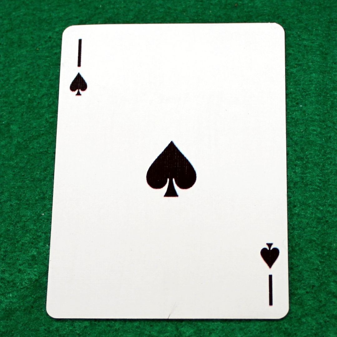 1 of Spades, Bicycle Printed Gaff Card, Blue