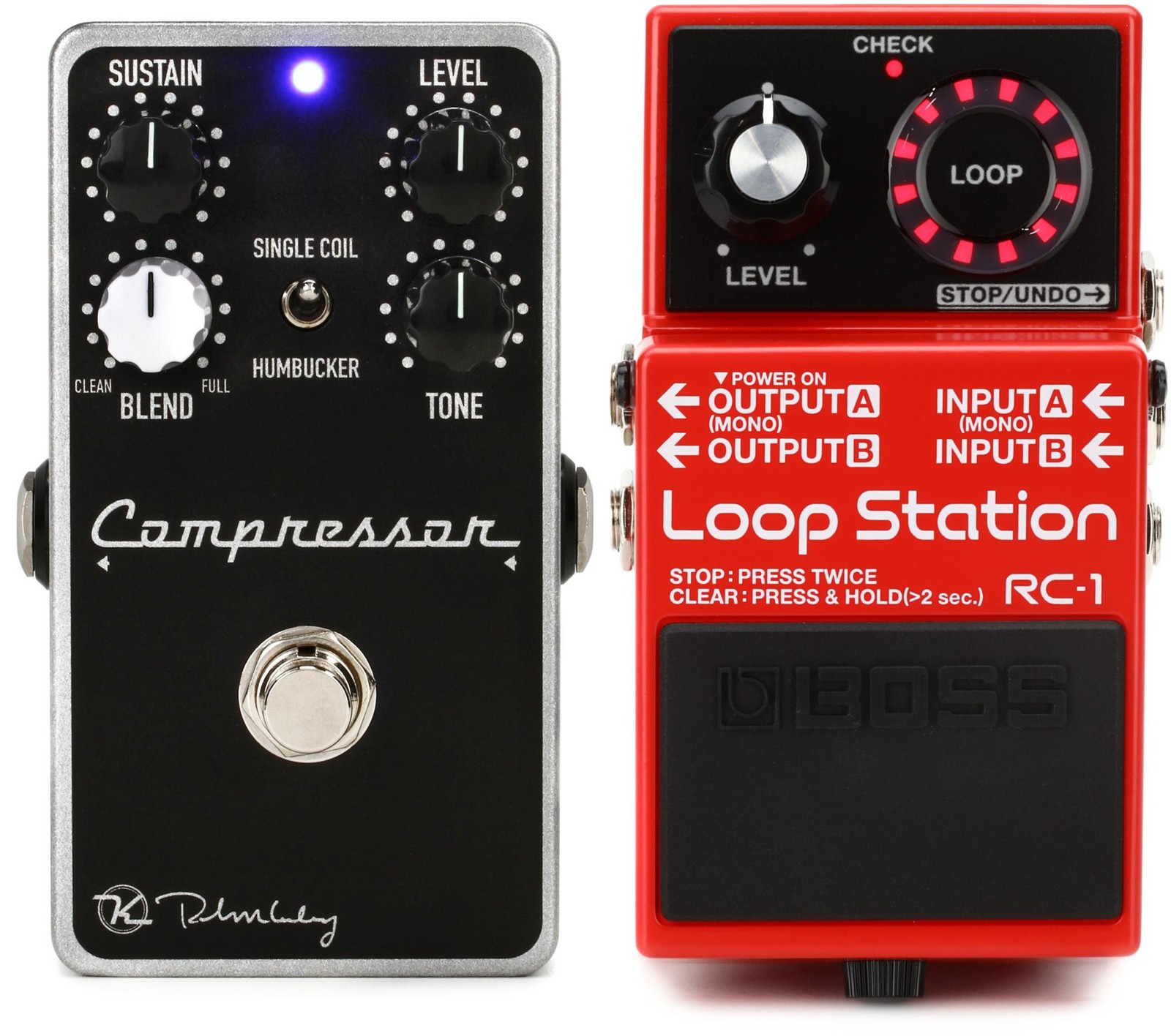 Keeley Compressor Plus Compressor Pedal + Boss RC-1 Value Bundle