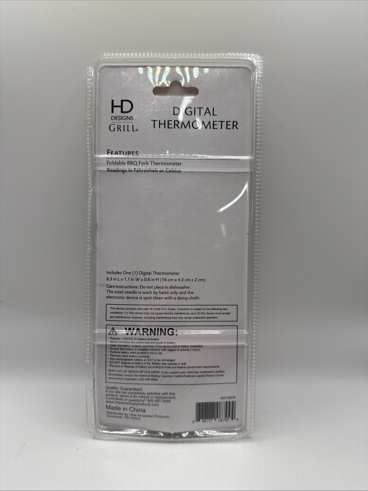 HD Designs Grill Digital Thermometer Brand New