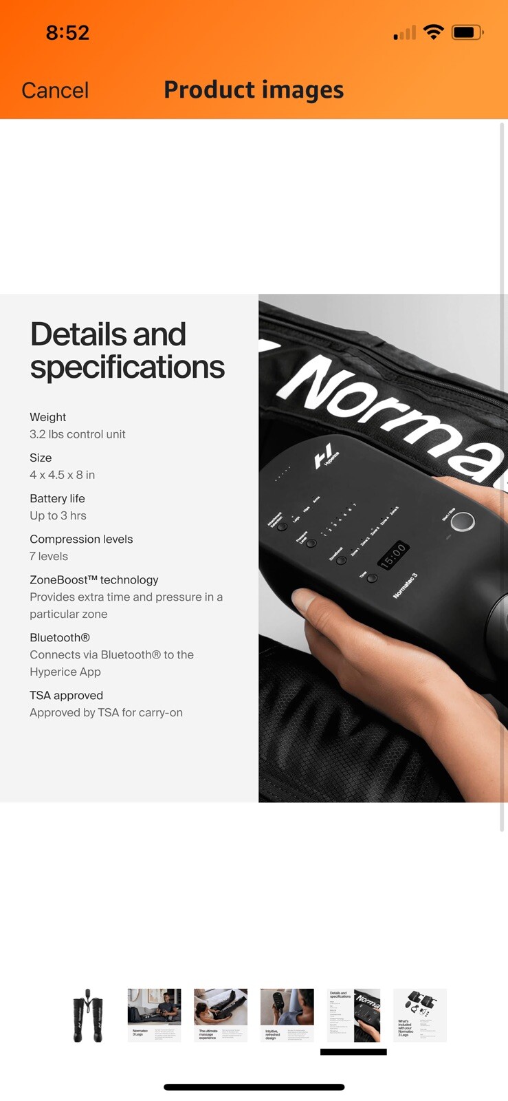 hyperice normatec 3 legs system