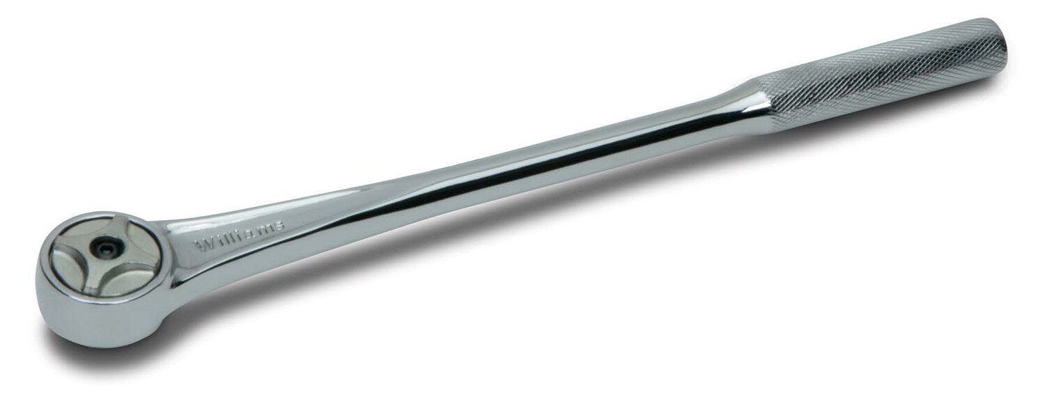 3/8" Drive Williams USA Chrome Finish Long Round Head Knurled Ratchet B-53a