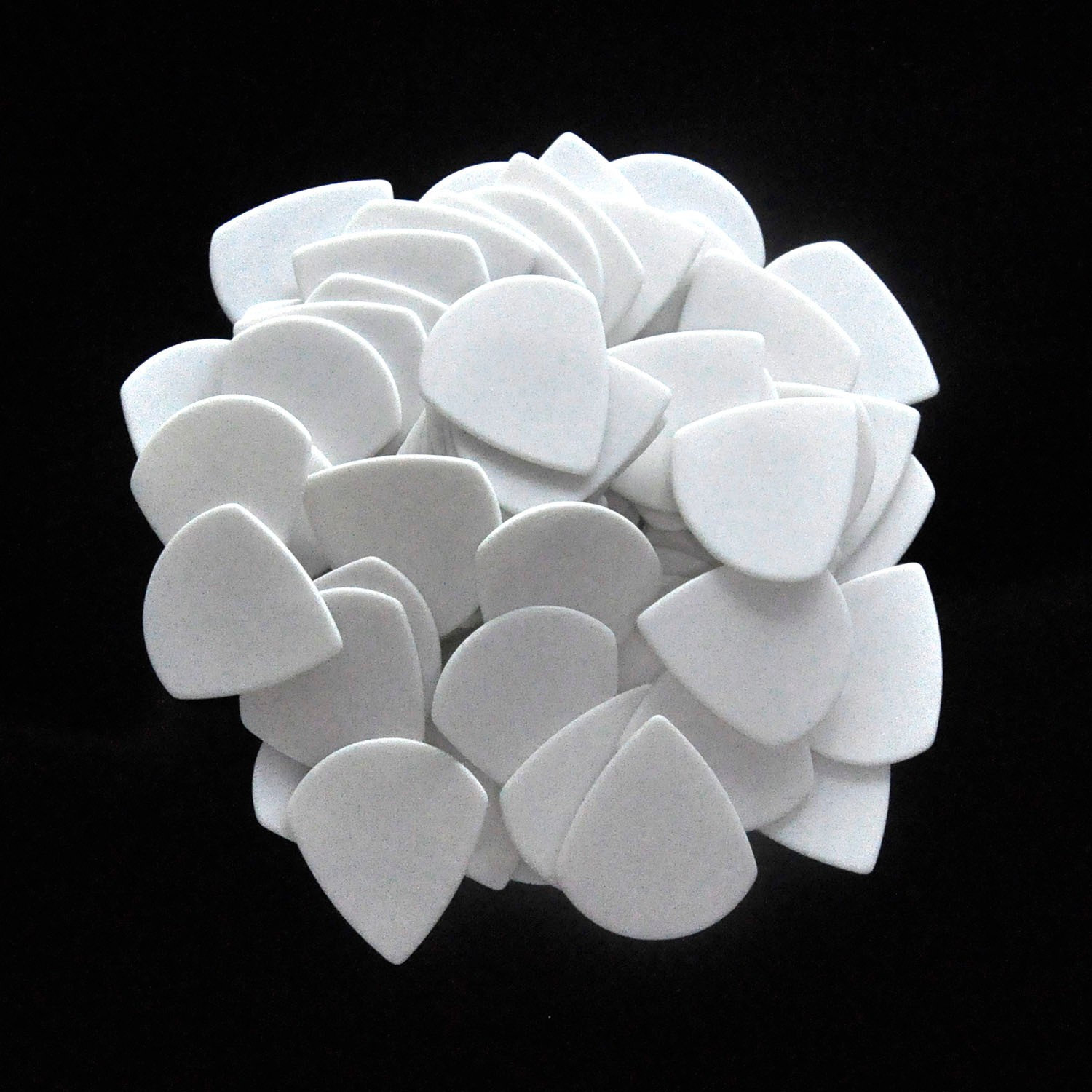 100pcs Heavy 1.2mm Delrin Precision Jazz Picks Plectrums Matte White