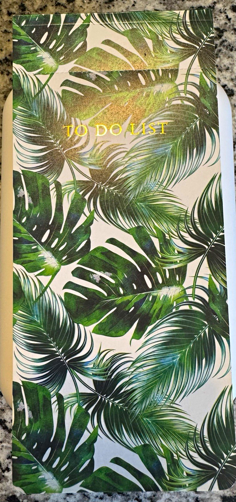 To Do List Note Pad, Tropical Palm Leaf Print, Made in Great Britain PTLIST