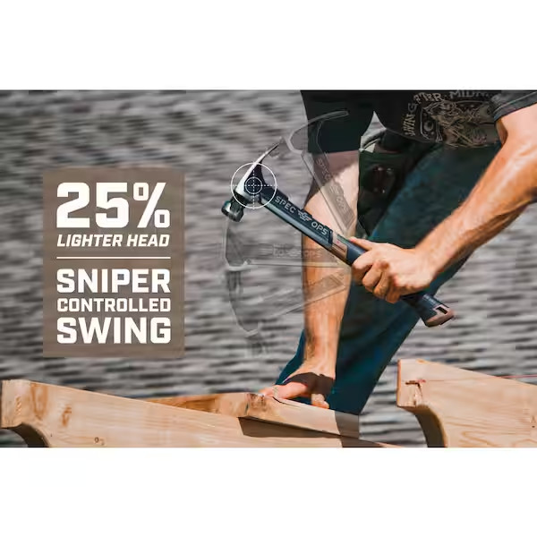 Framing Hammer, 22 Oz., Rip Claw, Smooth Face, Shock-Absorbing Grip