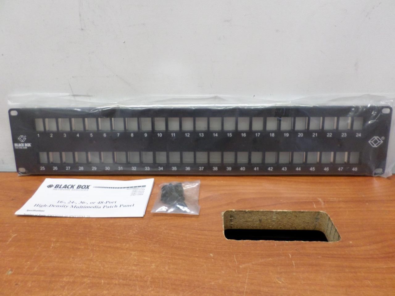 BlackBox JPMT1048A Multimedia Patch Panel High Density, 48-Port - 2RU - New