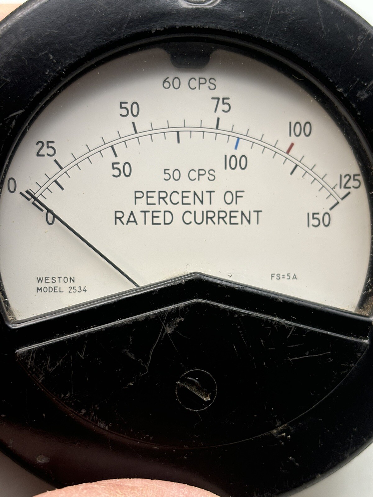Weston Voltmeter Model 2534,  Percent of Rated Current sh123
