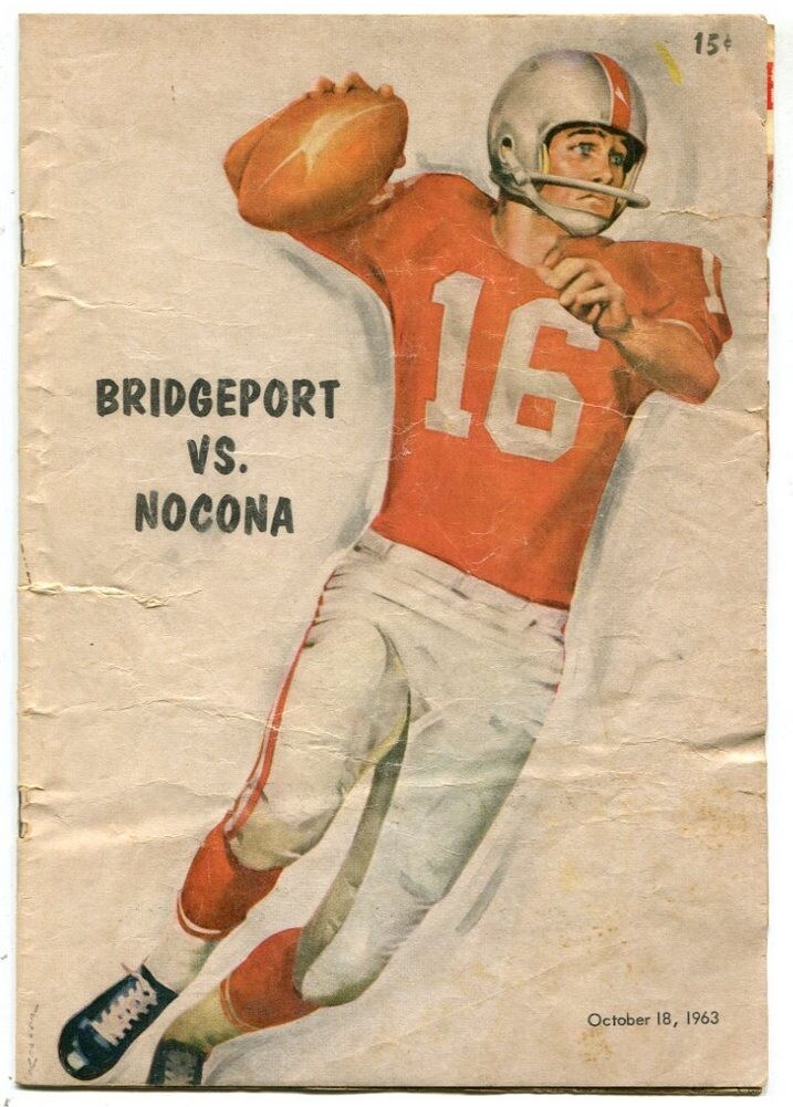 1963 Texas High School Football Program Bridgeport v Nocona 10/18 49495