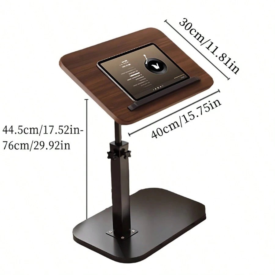 Modern Rotatable Sofa Armrest Tray Table Adjustable Space Saving Couch Snack TV