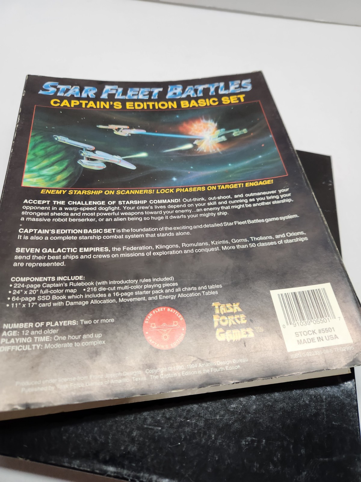 Star Fleet Battles Captains Edition Basic Star Trek Task Force complete Unpunch