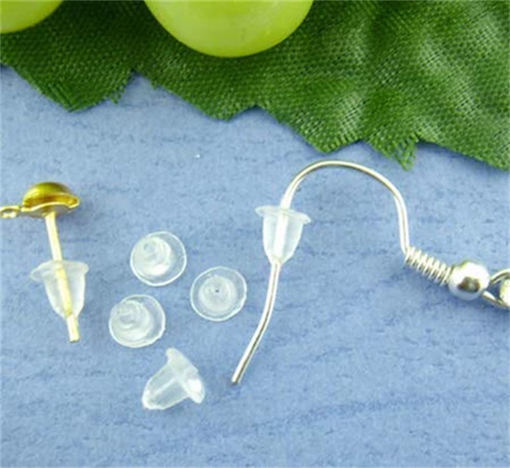 Rubber Earring Backs Replacements - Back Earrings for Women (100)