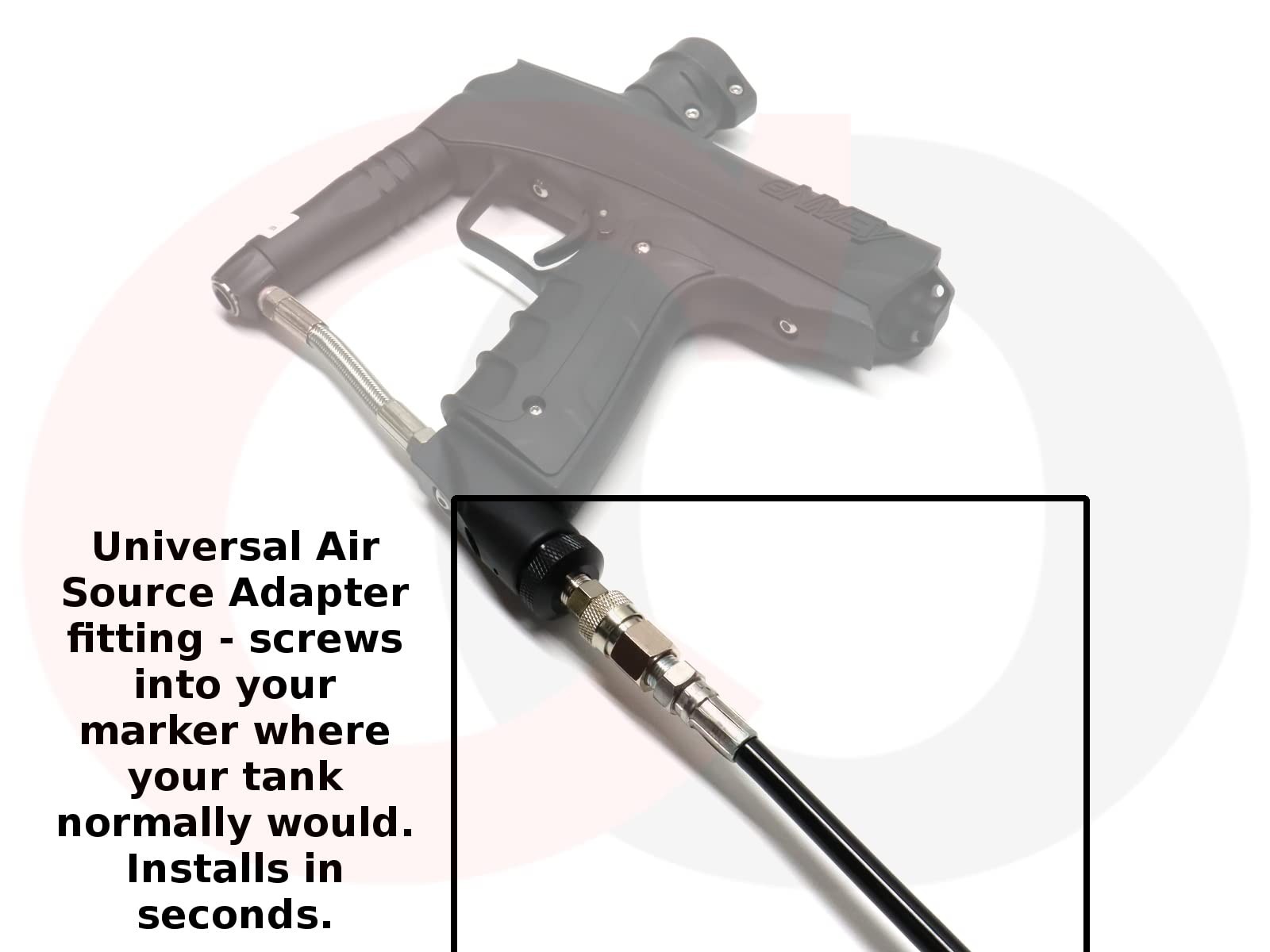 Captain O-Ring Deluxe Remote Line for Paintball High Pressure Air (HPA) Black