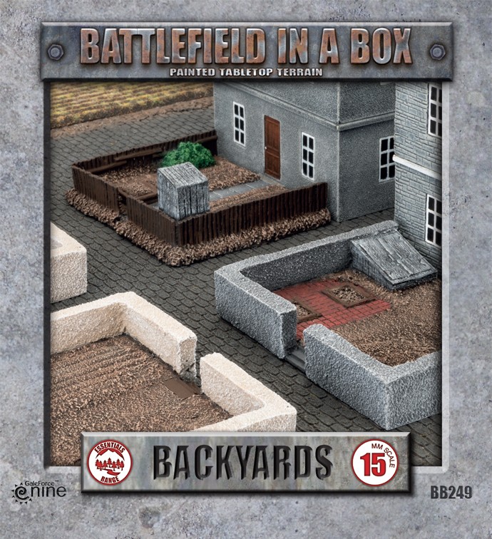 Battlefront BB249 European Backyards (4) Gaming Terrain