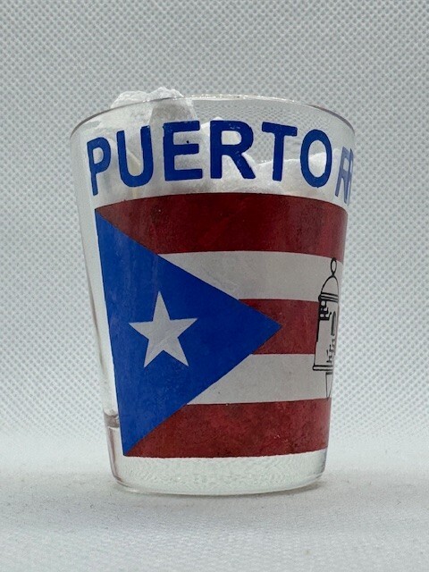 Puerto Rico Flag Clear Standard Shot Glass
