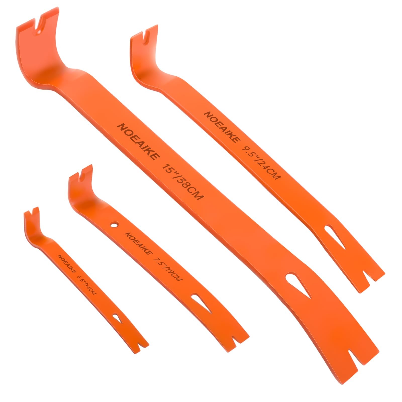 NOEAIKE 4-Pack Flat Pry Bar Set 5.5"/7.5"/9.5"/15" Crowbar with Nail...