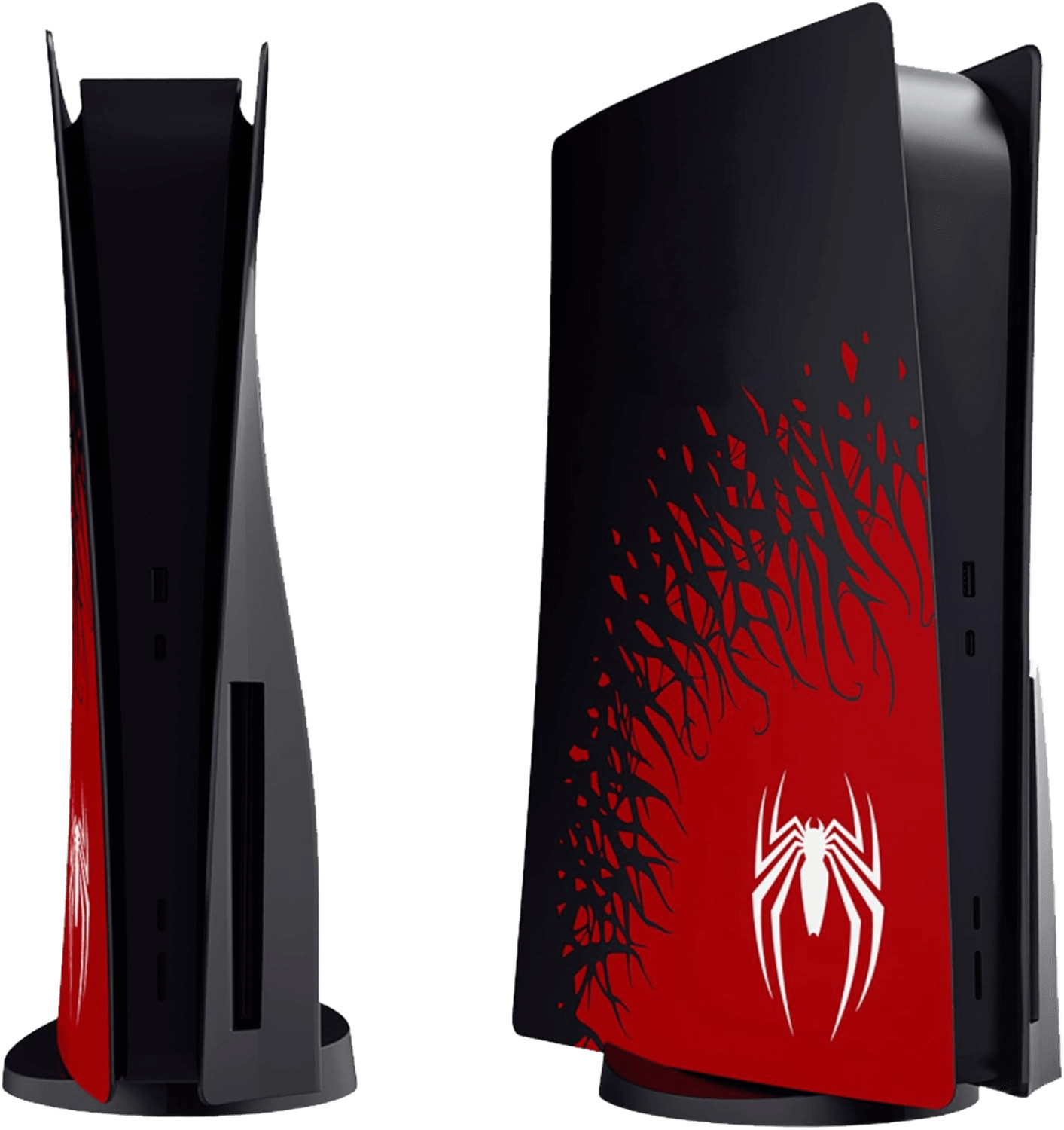 PS5 Disc Edition Plastic Front Plates Faceplates – Cover Red Black Spider Style