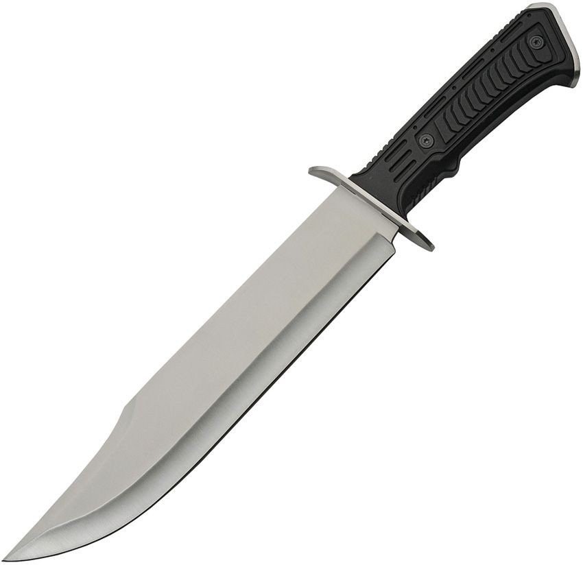Rite Edge Bowie Fixed Knife 420 Steel Clip Blade Rubberized ABS Handle 211515-SL