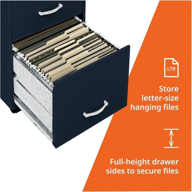3 Drawer Rolling File Cabinet Mobile Storage Solution W/ Lockable Drawers New