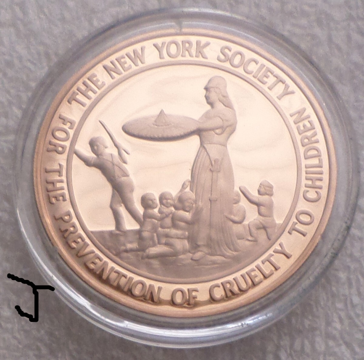 NYSPCC New York Society For the Prevention of Cruelty to Children Coin Medal