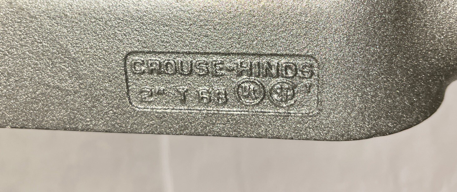 Crouse-Hinds 2” T. T68 Conduit Fitting