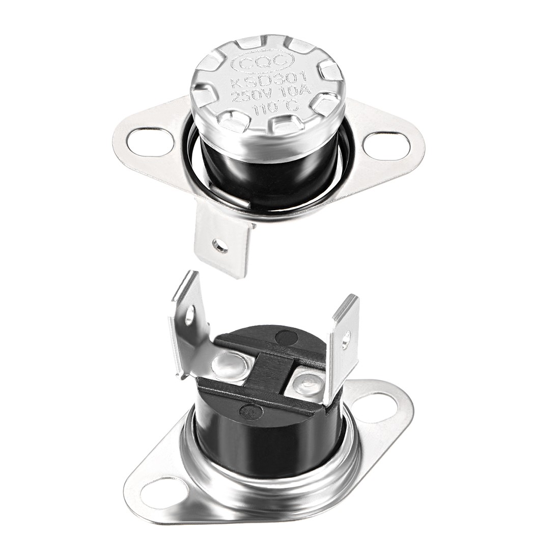 Temperature Control Switch Thermostat 110°C 10A Normally Closed NC 2pcs